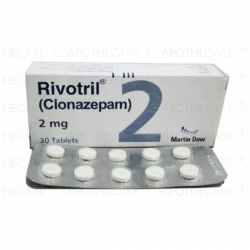  Clonazepam 2mg Roche, Hộp 2 x 10 viên