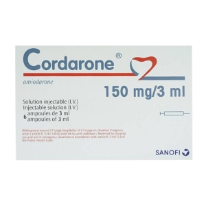Cordarone 150mg/3ml Sanofi 6 ống x 3ml Cordarone 150mg/3ml Sanofi 6 ống x 3ml