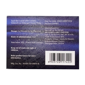 Sife-50 Hetero Drugs 1 vỉ x 4 viên (Sildenafil)