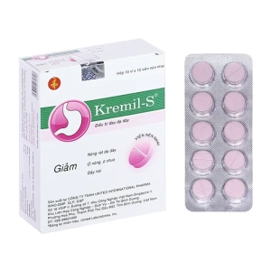Kremil-S United International Pharma 10 vỉ x 10 viên (Aluminum Hydroxide + Magnesium Hydroxide + Simethicone)