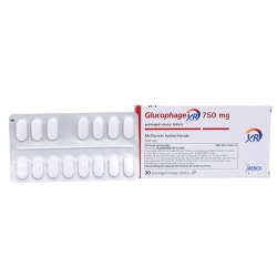 Thuốc tiểu đường type II Glucophage XR 750mg, Hộp 30 viên