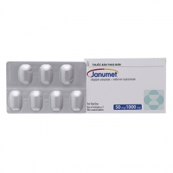 Thuốc đái tháo đường type II Janumet 50/1000, Hộp 4 vỉ x 7 viên Thuốc đái tháo đường type II Janumet 50/1000, Hộp 4 vỉ x 7 viên