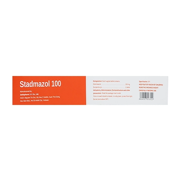 Stadmazol 100 Stellapharm 1 vỉ x 6 viên Stadmazol 100 Stellapharm 1 vỉ x 6 viên