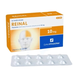 Reinal 10mg Davipharm 6 vỉ x 10 viên (Flunarizine)