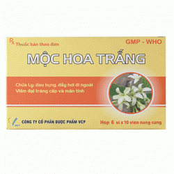 Mộc Hoa Trắng VCP 6 vỉ x 10 viên - Hỗ trợ điều trị đại tràng