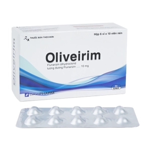 Oliveirim 10 Davipharm 6 vỉ x 10 viên (Flunarizine)