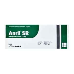 Anril SR Square 3 vỉ x 10 viên (Nitroglycerin)
