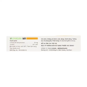 Vashasan MR 35mg Hasan 3 vỉ x 30 viên Vashasan MR 35mg Hasan 3 vỉ x 30 viên