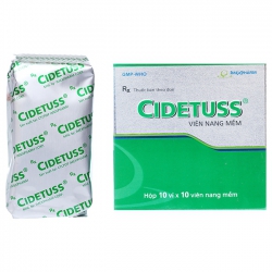 Thuốc hô hấp Imexpharm Cidetuss, Hộp 100 viên nang mềm Thuốc hô hấp Imexpharm Cidetuss, Hộp 100 viên nang mềm