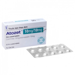 Atozet 10mg/10mg, Hộp 3 vỉ x 10 viên