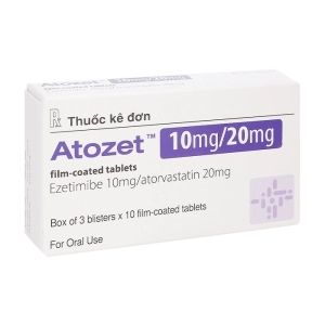 Atozet 10mg/20mg MSD 3 vỉ x 10 viên (Ezetimibe + Atorvastatin)