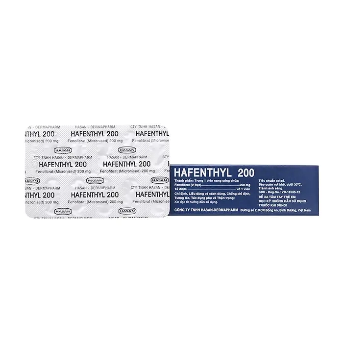 Hafenthyl 200 Hasan 3 vỉ x 10 viên Hafenthyl 200 Hasan 3 vỉ x 10 viên