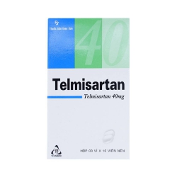 Thuốc điều trị tăng huyết áp Telmisartan 40 mg | Hộp 3 vỉ x 10 viên Thuốc điều trị tăng huyết áp Telmisartan 40 mg | Hộp 3 vỉ x 10 viên