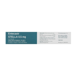 Entecavir Stella 0.5mg 3 vỉ x 10 viên Entecavir Stella 0.5mg 3 vỉ x 10 viên