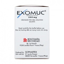 Thuốc ho Exomuc 200mg, Hộp 30 gói