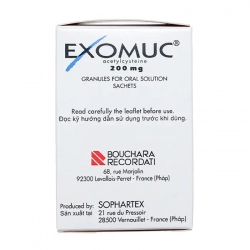 Thuốc ho Exomuc 200mg, Hộp 30 gói