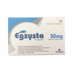 Thuốc Egzysta 50mg, Pregabalin 50mg, Hộp 56 viên