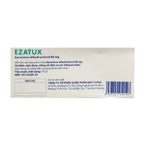 Ezatux 50mg Davipharm 3 vỉ x 10 viên (Eprazinon)