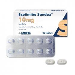 Thuốc giảm cholesterol trong máu Sandoz Ezetimibe 10mg, Hộp 30 viên Thuốc giảm cholesterol trong máu Sandoz Ezetimibe 10mg, Hộp 30 viên