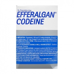 Thuốc giảm đau hạ sốt Efferalgan codein 30 mg, Paracetamol 500mg, Hộp 40 viên sủi Thuốc giảm đau hạ sốt Efferalgan codein 30 mg, Paracetamol 500mg, Hộp 40 viên sủi