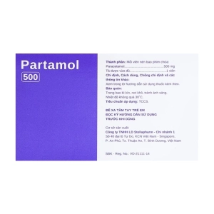 Partamol 500 Stellapharm 10 vỉ x 10 viên