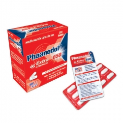 Thuốc giảm đau hạ sốt PHAANEDOL Extra  650 - Paracetamol 650mg Thuốc giảm đau hạ sốt PHAANEDOL Extra  650 - Paracetamol 650mg