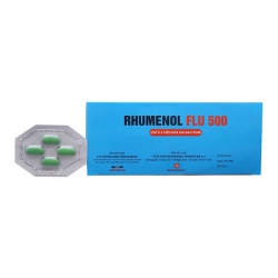 Thuốc giảm đau hạ sốt Rhumenol Flu 500 | Hộp 25 vỉ x 4 viên Thuốc giảm đau hạ sốt Rhumenol Flu 500 | Hộp 25 vỉ x 4 viên