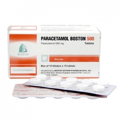 Paracetamol Boston 500 10 vỉ x 10 viên