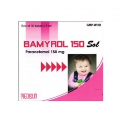 Thuốc hạ sốt Bamyrol 150mg/5ml, Hộp 20 ống