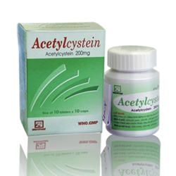 Thuốc ho Acetylcystein 200mg Nadyphar, Chai 80 viên