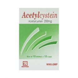 Thuốc ho Acetylcystein 200mg Nadyphar, Hộp 100 viên