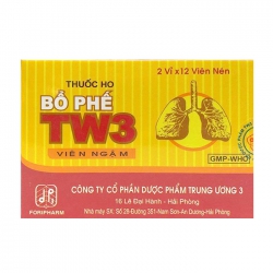 Thuốc ho bổ phế TW3, Hộp 24 viên