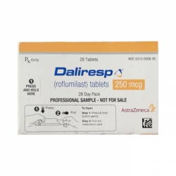 Thuốc hô hấp Astra Zeneca Dailiresp Roflumilas 250mg, Hộp 28 viên Thuốc hô hấp Astra Zeneca Dailiresp Roflumilas 250mg, Hộp 28 viên