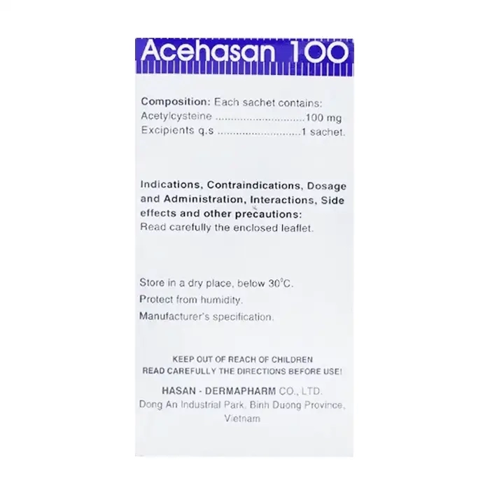 Acehasan 100 Hasan 30 gói x 2g Acehasan 100 Hasan 30 gói x 2g