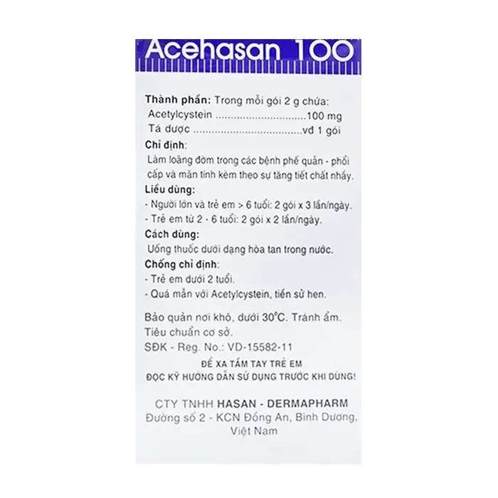 Acehasan 100 Hasan 30 gói x 2g Acehasan 100 Hasan 30 gói x 2g