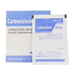 Thuốc ho Imexpharm Carbocistein 200mg, Hộp 30 gói Thuốc ho Imexpharm Carbocistein 200mg, Hộp 30 gói