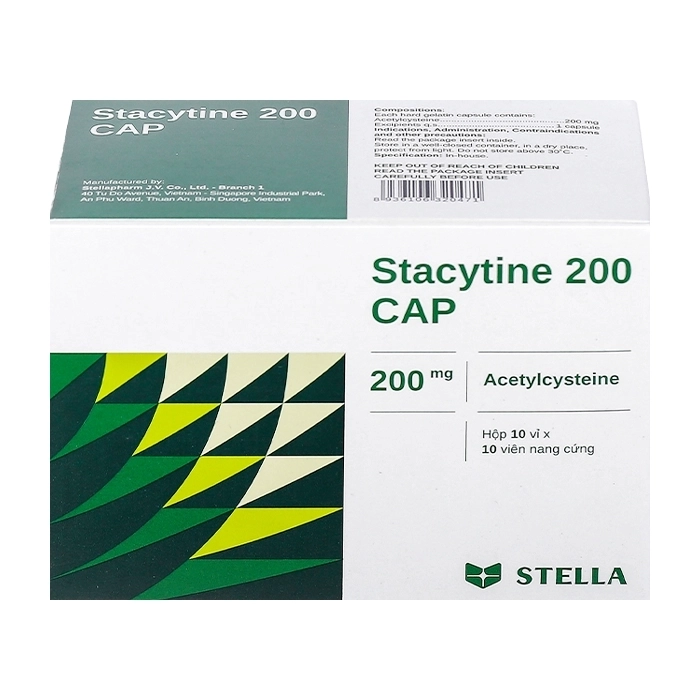 Stacytine 200 CAP Stellapharm 10 vỉ x 10 viên Stacytine 200 CAP Stellapharm 10 vỉ x 10 viên