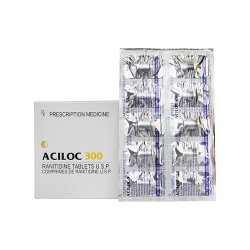 Thuốc hỗ trợ tiêu hóa ACILOX 300 - Ranitidin 300mg