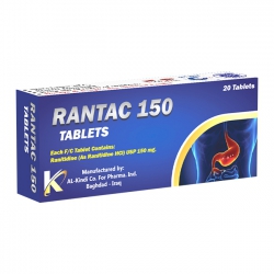 Thuốc hỗ trợ tiêu hóa Rantac 150 | Hộp 10 vỉ x 10 viên