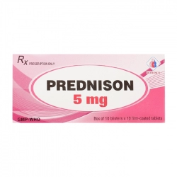 Prednison 5mg Domesco 10 vỉ x 10 viên
