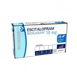 Thuốc hướng thần Biogaran Escitolapram 15mg, Hộp 28 viên Thuốc hướng thần Biogaran Escitolapram 15mg, Hộp 28 viên