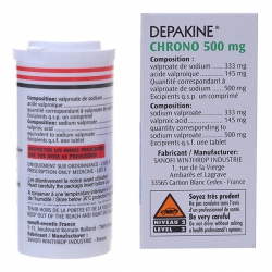 Depakine CHRONO 500mg Sanofi, Chai 30 viên