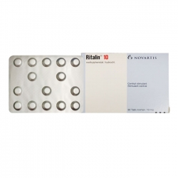 Ritalin 10 Novartis 2 vỉ x 15 viên Ritalin 10 Novartis 2 vỉ x 15 viên