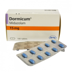 Thuốc hướng thần Roche Dormicum 15mg, Hộp 100 viên Thuốc hướng thần Roche Dormicum 15mg, Hộp 100 viên