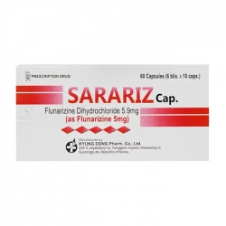  Sarariz 5mg Kyung Dong Pharma 6 vỉ x 10 viên – Điều trị đau nữa đầu