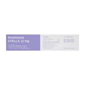 Betahistine Stella 16mg 5 vỉ x 10 viên Betahistine Stella 16mg 5 vỉ x 10 viên