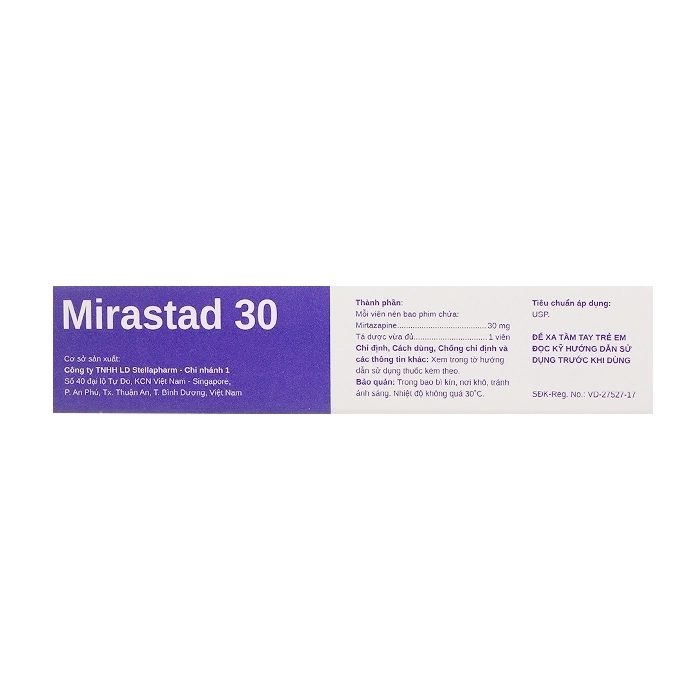 Mirastad 30 Stellpharm 2 vỉ x 14 viên Mirastad 30 Stellpharm 2 vỉ x 14 viên
