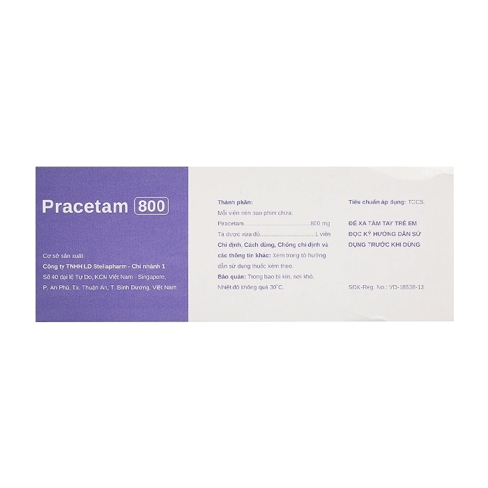 Pracetam 800 Stellapharm 6 vỉ x 15 viên