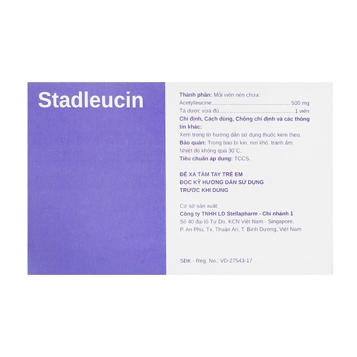 Stadleucin 500mg Stellapharm 10 vỉ x 10 viên Stadleucin 500mg Stellapharm 10 vỉ x 10 viên