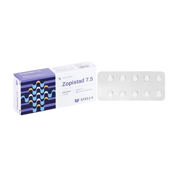 Zopistad 7.5 Stellapharm 1 vỉ x 10 viên Zopistad 7.5 Stellapharm 1 vỉ x 10 viên